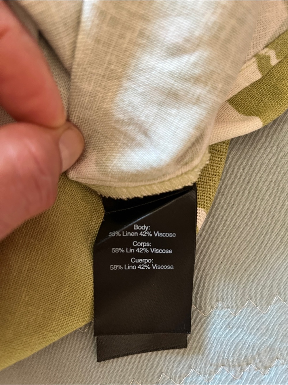 Donna Karan Olive Green and White Sleeveless Maxi Dress - Picture 7 of 8